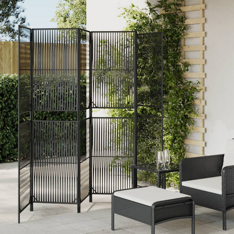 Room Divider 4 Panels Poly Rattan