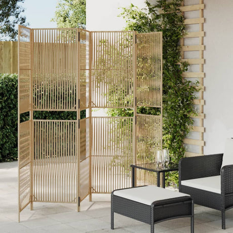 Room Divider 4 Panels Poly Rattan