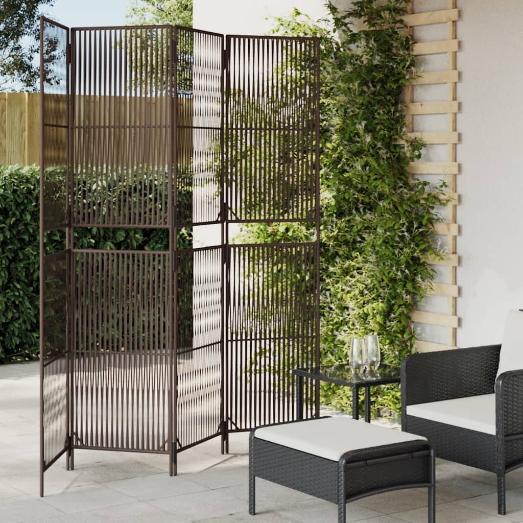 Room Divider 4 Panels Poly Rattan