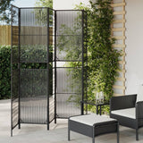 Room Divider 4 Panels Poly Rattan