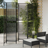 Room Divider 4 Panels Poly Rattan