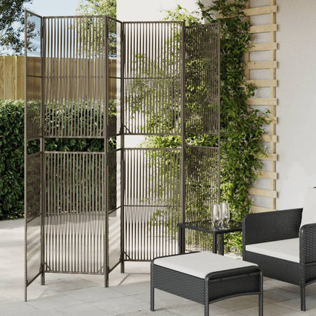 Room Divider 4 Panels Poly Rattan