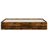 Bed Frame with Drawers without Mattress Smoked Oak 200x200 cm