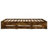 Bed Frame with Drawers without Mattress Smoked Oak 200x200 cm