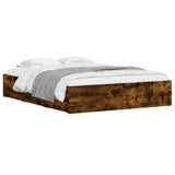 Bed Frame with Drawers without Mattress Smoked Oak 140x200 cm