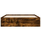 Bed Frame with Drawers without Mattress Smoked Oak 120x200 cm