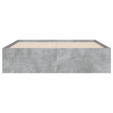 Bed Frame with Drawers without Mattress Concrete Grey 135x190 cm Double