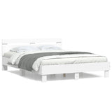 Bed Frame without Mattress White 150x200 cm King Size