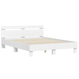 Bed Frame without Mattress White 150x200 cm King Size