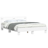 Bed Frame without Mattress White 150x200 cm King Size