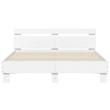 Bed Frame without Mattress White 150x200 cm King Size