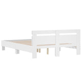 Bed Frame without Mattress White 150x200 cm King Size