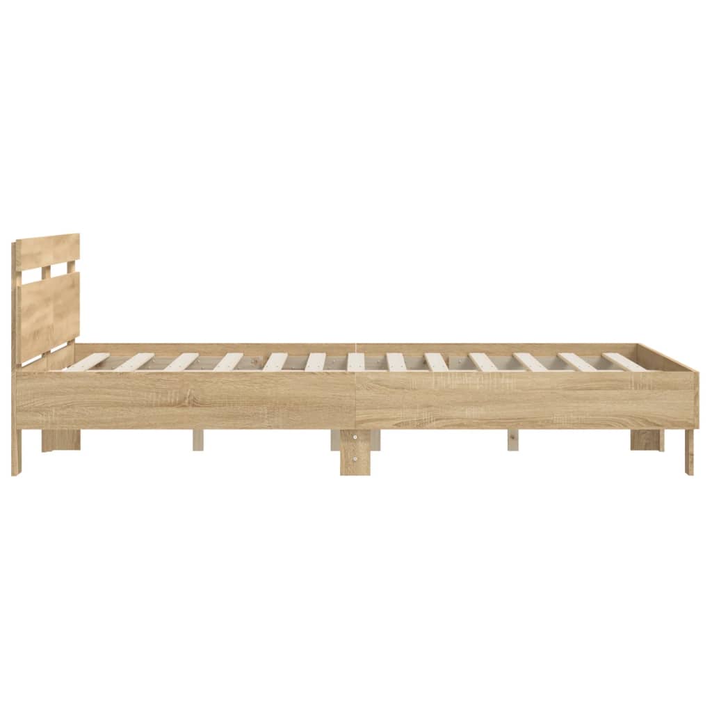Bed Frame without Mattress Sonoma Oak 150x200 cm King Size
