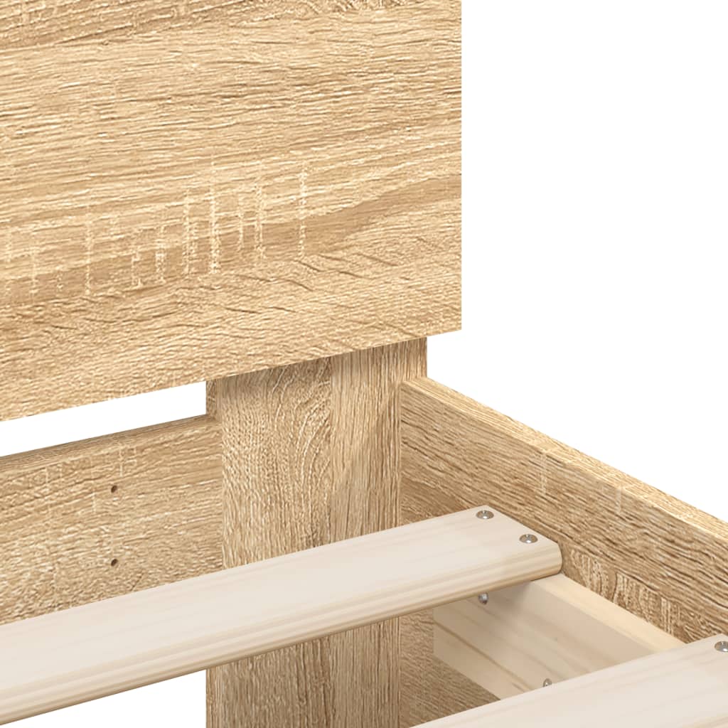 Bed Frame without Mattress Sonoma Oak 150x200 cm King Size