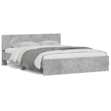 Bed Frame without Mattress Concrete Grey 140x200 cm