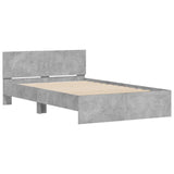 Bed Frame without Mattress Concrete Grey 135x190 cm Double