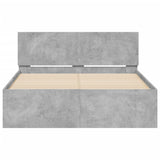 Bed Frame without Mattress Concrete Grey 135x190 cm Double