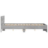 Bed Frame without Mattress Grey Sonoma 135x190 cm Double