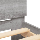 Bed Frame without Mattress Grey Sonoma 135x190 cm Double