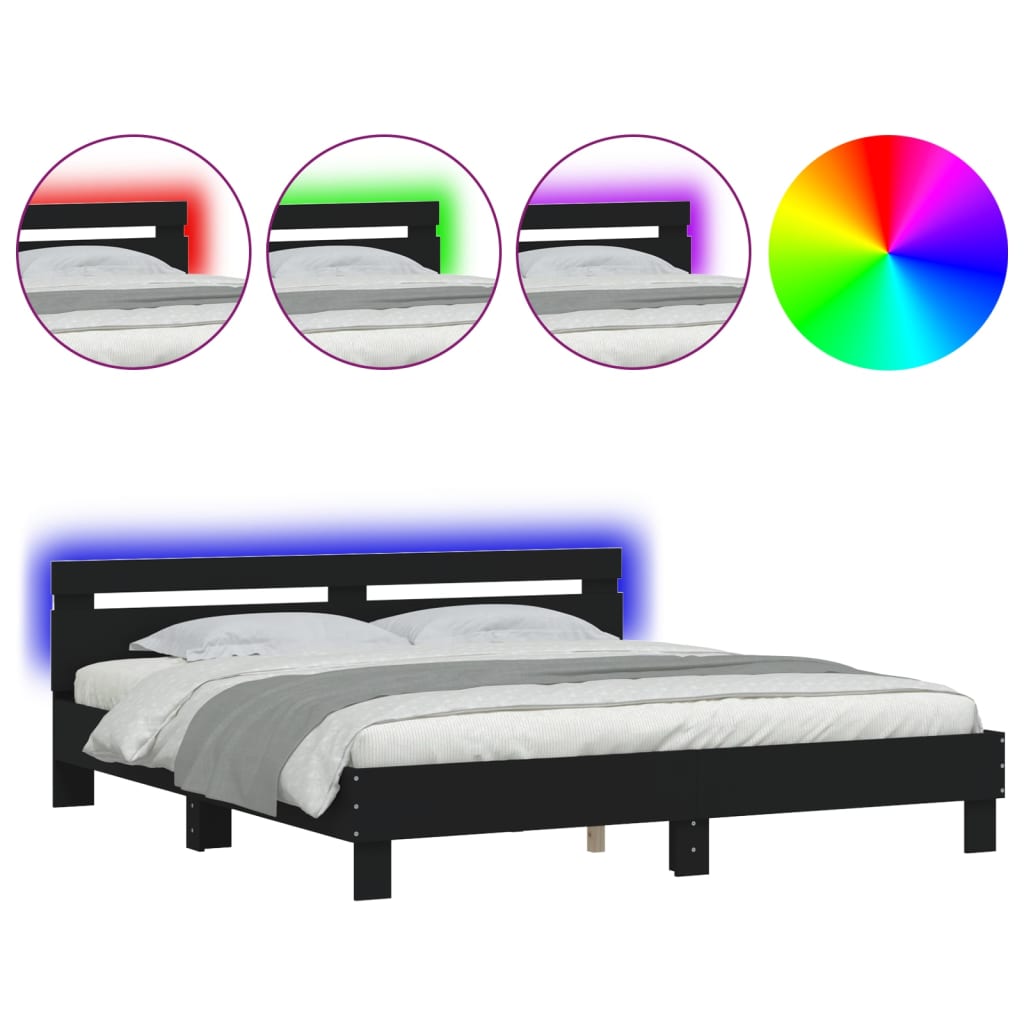 Bed Frame With Led Without Mattress