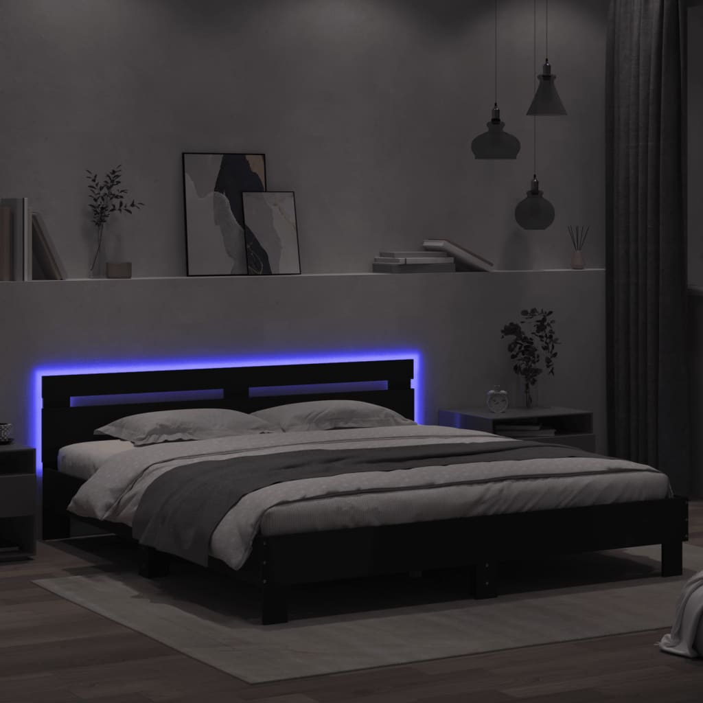 Bed Frame With Led Without Mattress