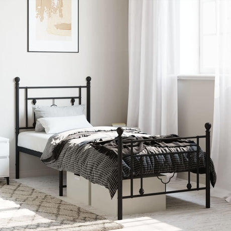 Metal Bed Frame Without Mattress 75X190Cm