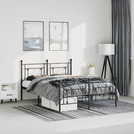 Metal Bed Frame Without Mattress 75X190Cm