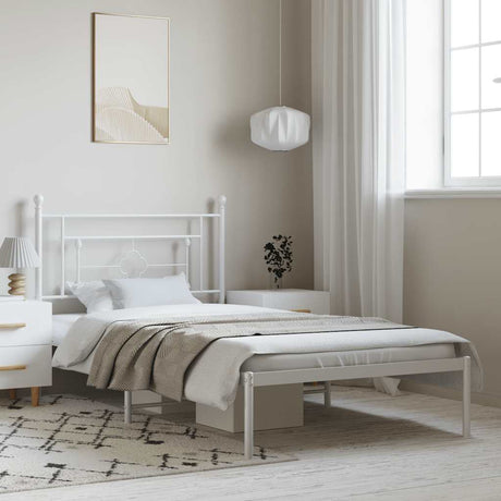 Metal Bed Frame Without Mattress 75X190Cm