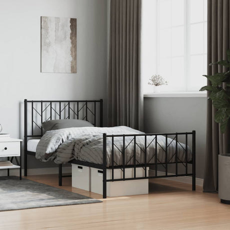 Metal Bed Frame Without Mattress 90X200Cm
