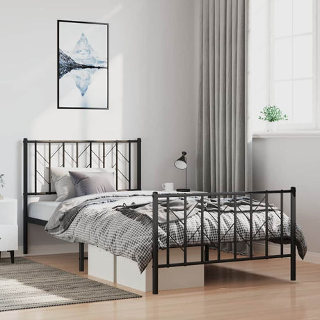 Metal Bed Frame Without Mattress 90X200Cm