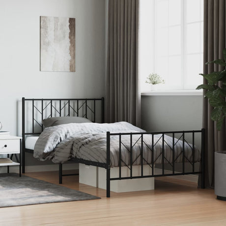 Metal Bed Frame Without Mattress 90X200Cm