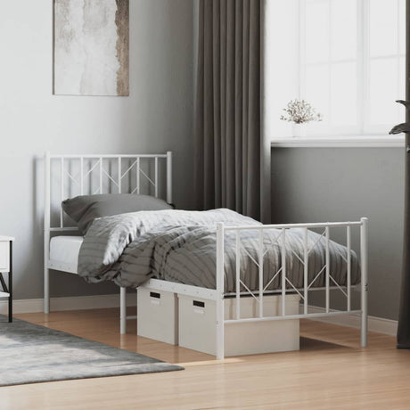 Metal Bed Frame Without Mattress 90X200Cm