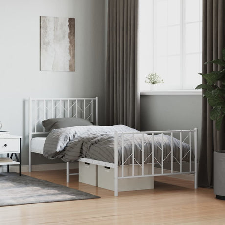 Metal Bed Frame Without Mattress 90X200Cm