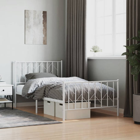 Metal Bed Frame Without Mattress 90X200Cm