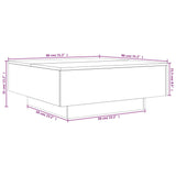 Coffee Table Sonoma Oak 80x80x31 cm Engineered Wood