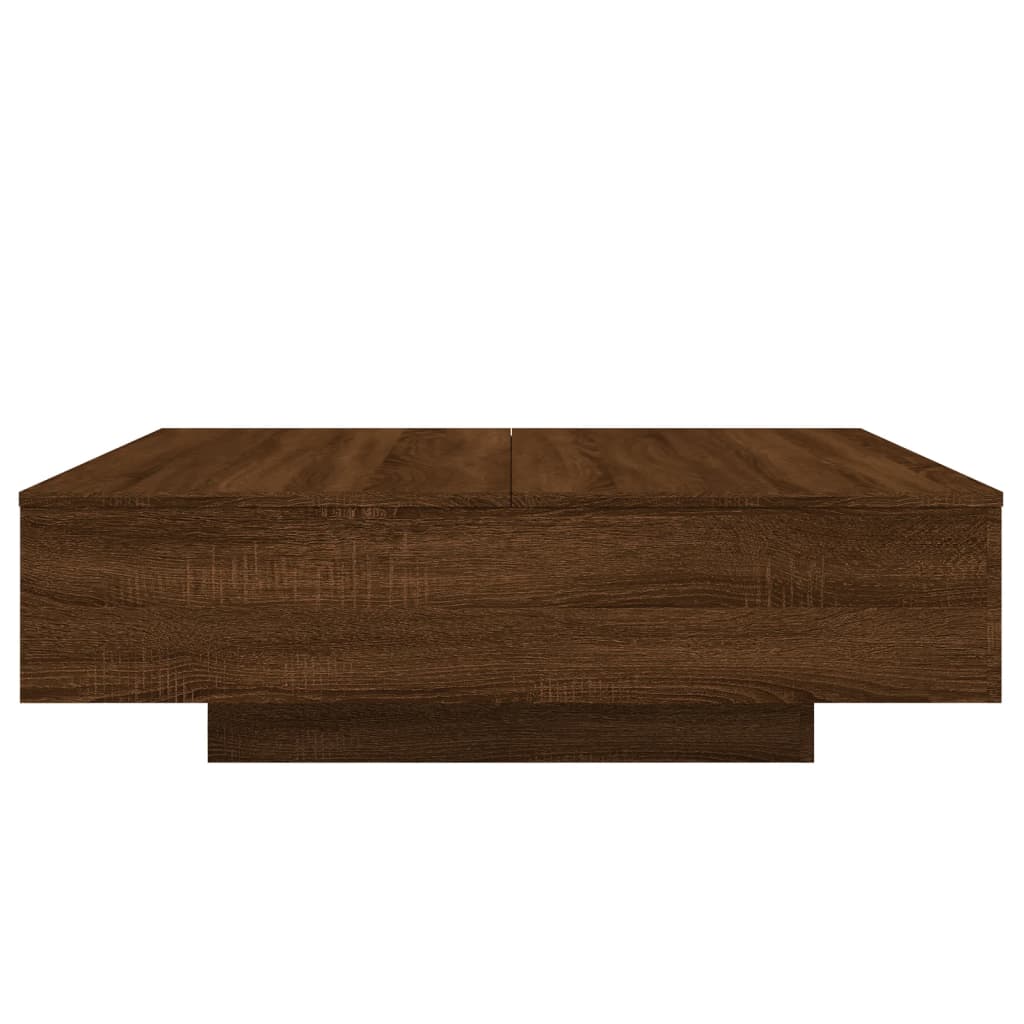 Coffee Table Brown Oak 100x100x31 cm Engineered Wood