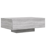 Coffee Table with LED Lights Grey Sonoma 85x55x31 cm