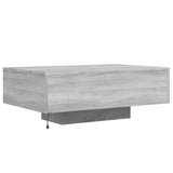 Coffee Table with LED Lights Grey Sonoma 85x55x31 cm