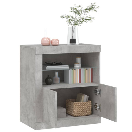 Sideboard With Led Lights 60.5X37X67 Cm