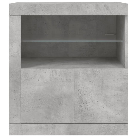 Sideboard With Led Lights 60.5X37X67 Cm