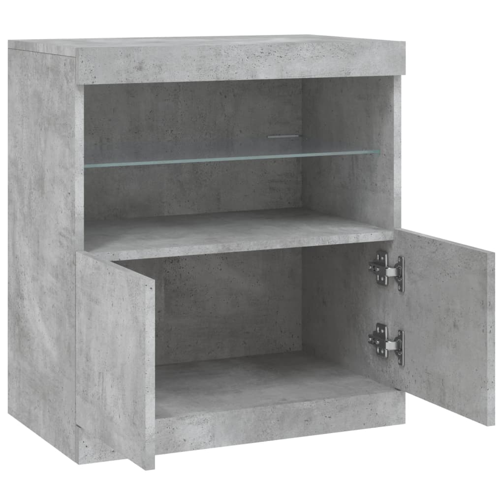 Sideboard With Led Lights 60.5X37X67 Cm