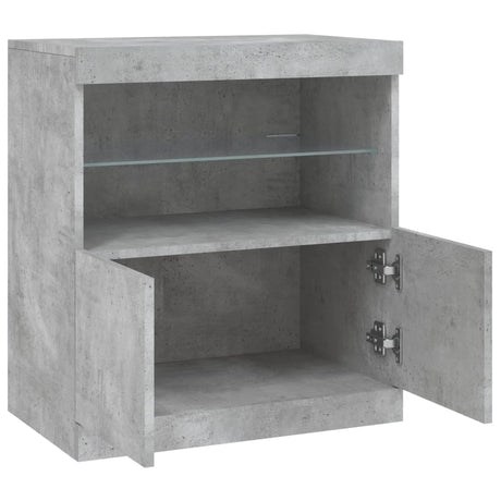 Sideboard With Led Lights 60.5X37X67 Cm