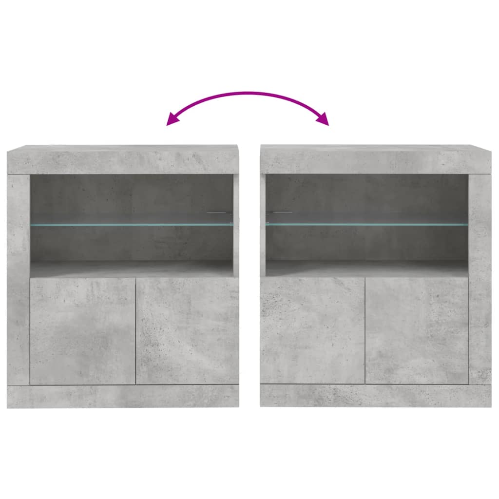 Sideboard With Led Lights 60.5X37X67 Cm