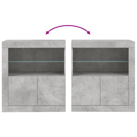Sideboard With Led Lights 60.5X37X67 Cm