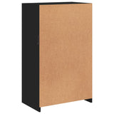 Side Cabinet With Led Lights Engineered Wood