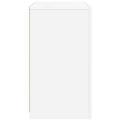 Side Cabinet With Led Lights Engineered Wood