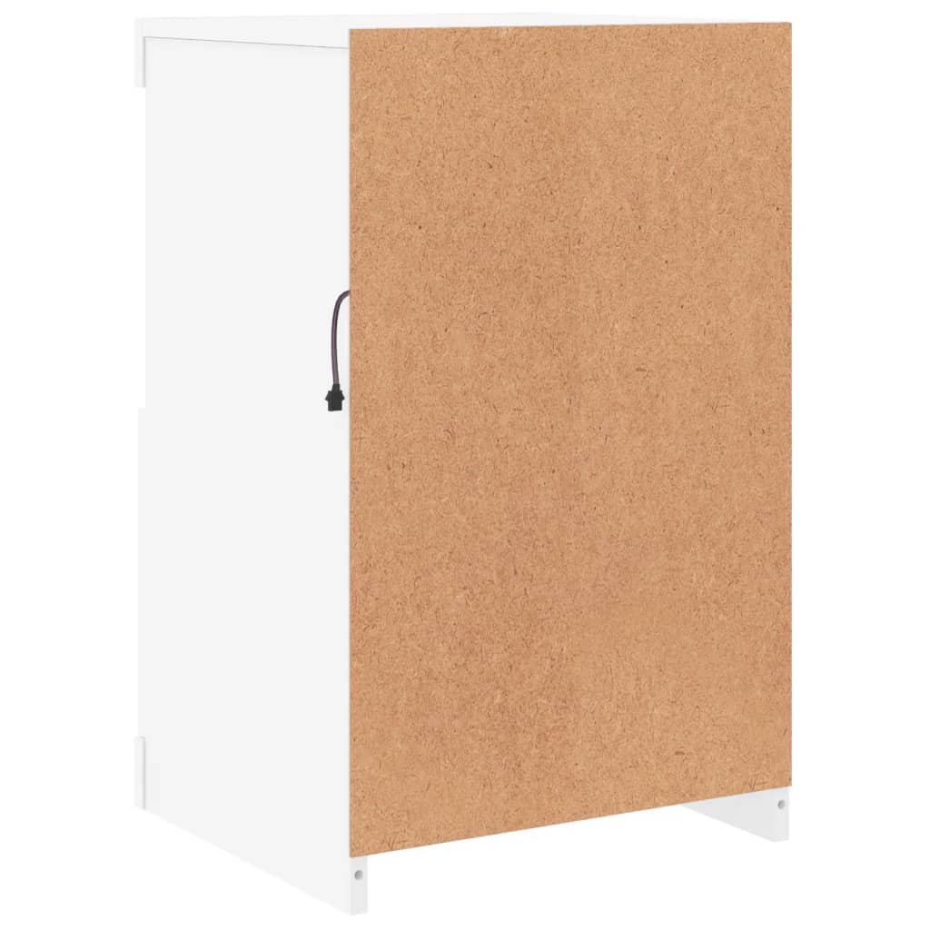 Side Cabinet With Led Lights Engineered Wood