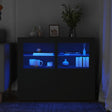 Side Cabinet With Led Lights Engineered Wood