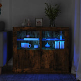Side Cabinet With Led Lights Engineered Wood