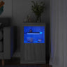 Side Cabinet With Led Lights Engineered Wood